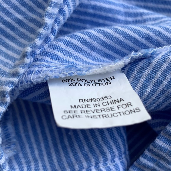 Blue White Stripes & Upper Embroidery Tunic Dress - Picture 10 of 11